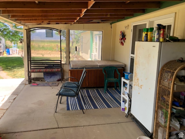 15700 N 7100 E, Spring City, UT 84662 - view of patio / terrace featuring a hot tub
