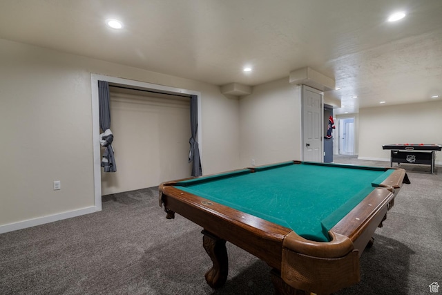 392 E 2900 S, Vernal, UT 84078 - rec room with carpet floors, recessed lighting, and billiards table