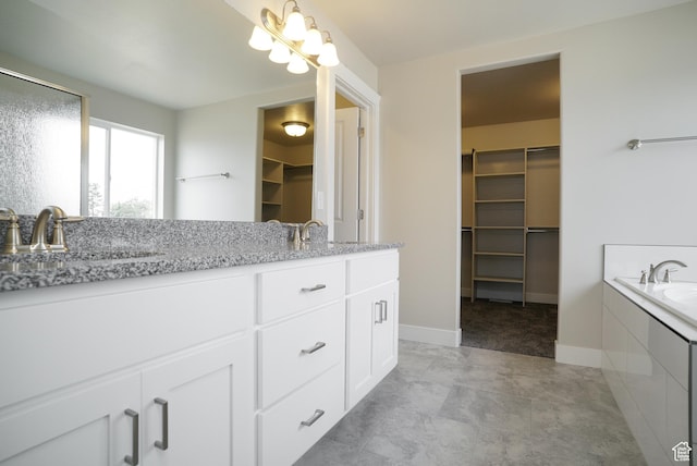 3045 S 2275 W, West Haven, UT 84401 - full bathroom with a spacious closet, double vanity, a bath, and a shower with door