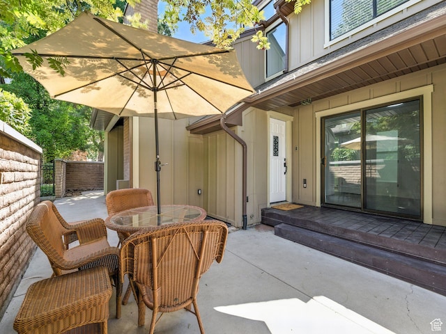 3818 N Little Rock Ct E, Provo, UT 84604 - view of patio / terrace featuring outdoor dining space