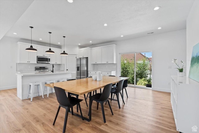 723 W 800 S, Springville, UT 84663 - dining space with recessed lighting and light wood finished floors