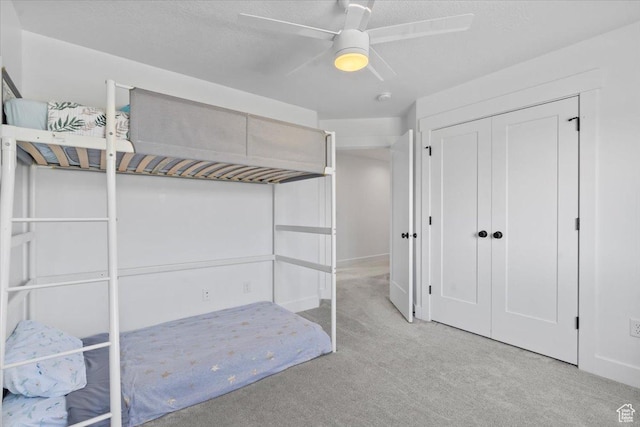 723 W 800 S, Springville, UT 84663 - unfurnished bedroom with carpet flooring, a closet, and a ceiling fan