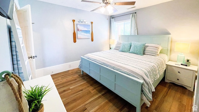 325 S 100 W, Garden City, UT 84028 - bedroom featuring wood finished floors and ceiling fan
