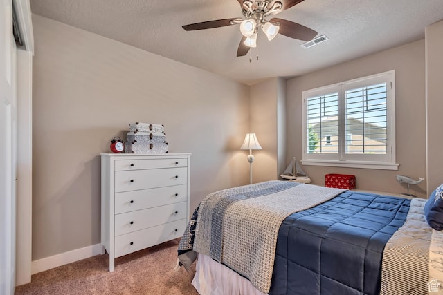 5319 W Elsmere Ln S, Herriman, UT 84096 - carpeted bedroom featuring ceiling fan and a textured ceiling