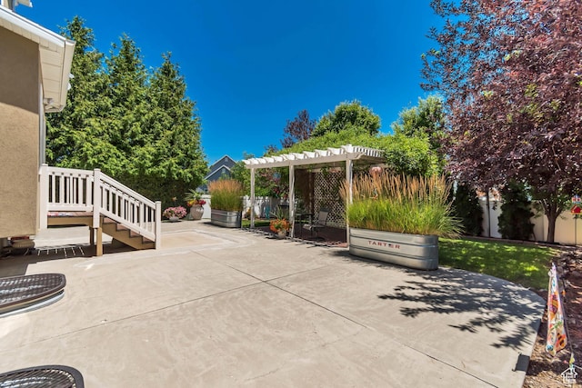 5319 W Elsmere Ln S, Herriman, UT 84096 - view of patio with a pergola