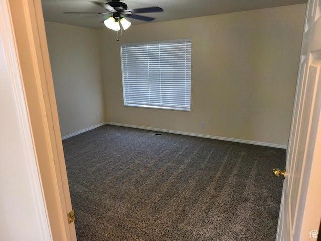 411 S Ridge Rd, Cedar City, UT 84720 - spare room featuring dark colored carpet and a ceiling fan