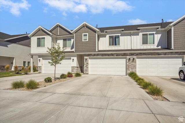 3270 N 3325 W Unit 386B, Plain City, UT 84404 - craftsman house featuring board and batten siding, stone siding, driveway, and an attached garage