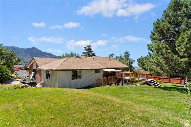 484 E 3450 N, North Ogden, UT 84414 - back of house with a deck with mountain view