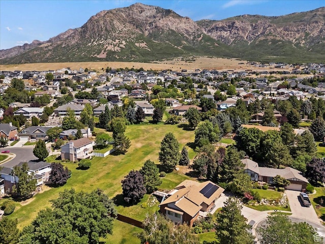 484 E 3450 N, North Ogden, UT 84414 - aerial view of property's location with nearby suburban area and a mountain backdrop