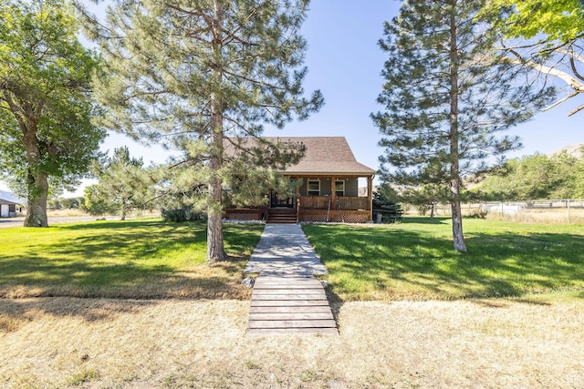 9115 W 25800 N, Portage, UT 84331 - view of front of house featuring a front yard and covered porch