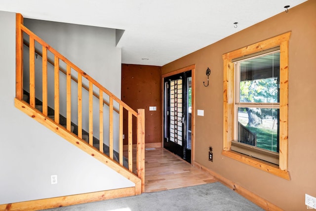 9115 W 25800 N, Portage, UT 84331 - carpeted foyer featuring stairs and baseboards