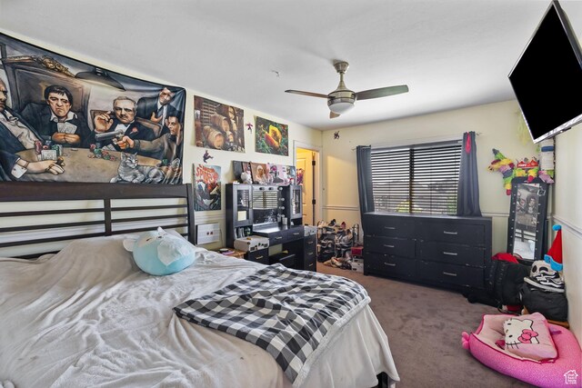 4467 W 5850 S, Hooper, UT 84315 - carpeted bedroom with ceiling fan