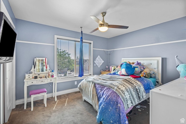 4467 W 5850 S, Hooper, UT 84315 - carpeted bedroom featuring baseboards and ceiling fan
