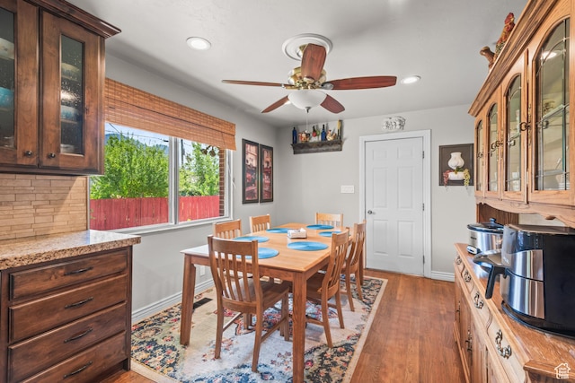 715 S 900 E, Orem, UT 84097 - dining area with ceiling fan, wood finished floors, and recessed lighting