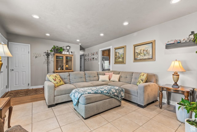 715 S 900 E, Orem, UT 84097 - living room featuring recessed lighting and light tile patterned flooring