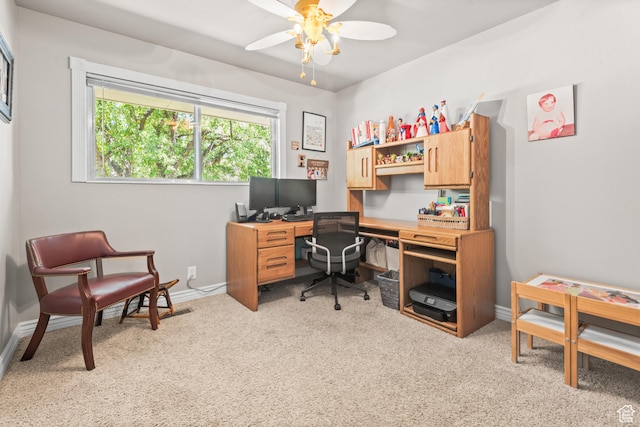 715 S 900 E, Orem, UT 84097 - office featuring light carpet and ceiling fan