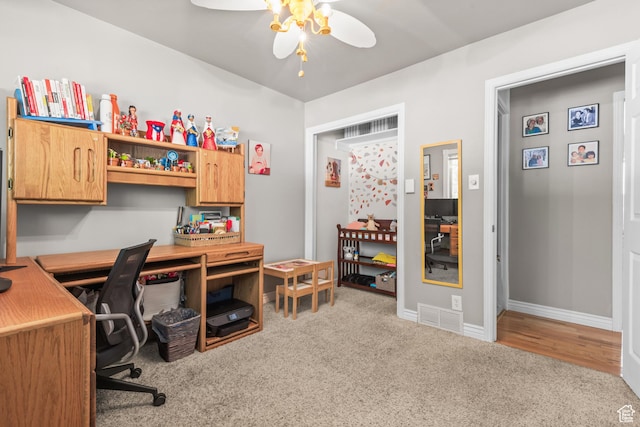 715 S 900 E, Orem, UT 84097 - carpeted home office with ceiling fan and baseboards
