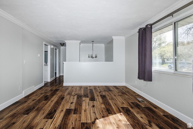 3320 N Plain City Rd W, Plain City, UT 84404 - spare room featuring a chandelier, crown molding, and wood finished floors