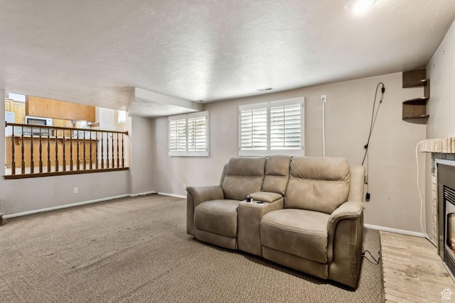 6924 S 2160 W, West Jordan, UT 84084 - living room with light colored carpet and a glass covered fireplace