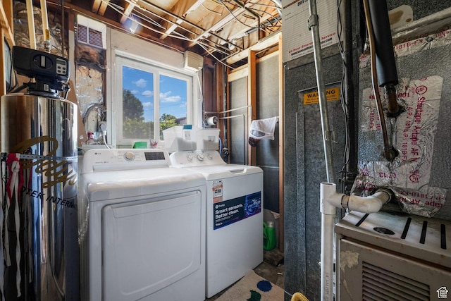 4245 S 3760 W, West Valley City, UT 84120 - laundry area featuring washer and clothes dryer and heating unit
