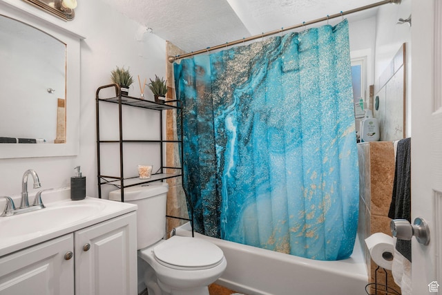 4245 S 3760 W, West Valley City, UT 84120 - full bath featuring shower / tub combo with curtain, vanity, and a textured ceiling