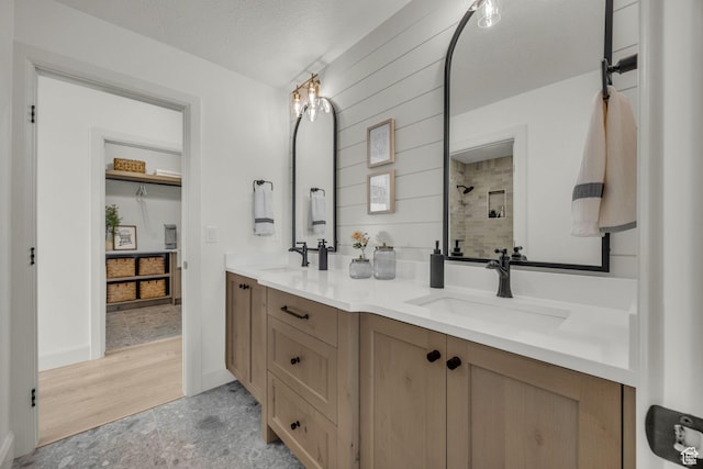3728 W Chalgrove Rd, Taylor, UT 84401 - bathroom with a tile shower and double vanity