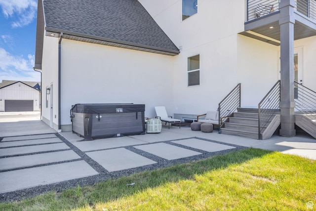 3728 W Chalgrove Rd, Taylor, UT 84401 - patio / terrace with a hot tub and a patio area