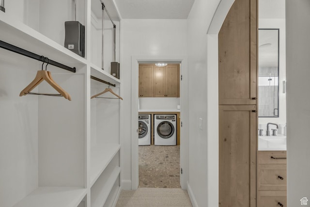 3728 W Chalgrove Rd, Taylor, UT 84401 - spacious closet with separate washer and dryer and arched walkways