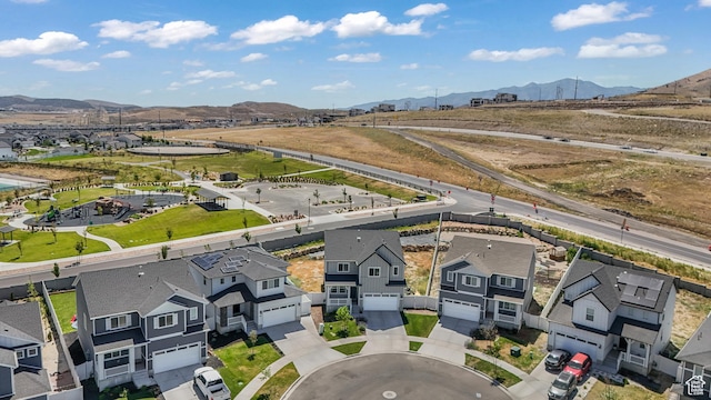 537 W Flora Dr, Saratoga Springs, UT 84045 - aerial view of residential area featuring a mountainous background
