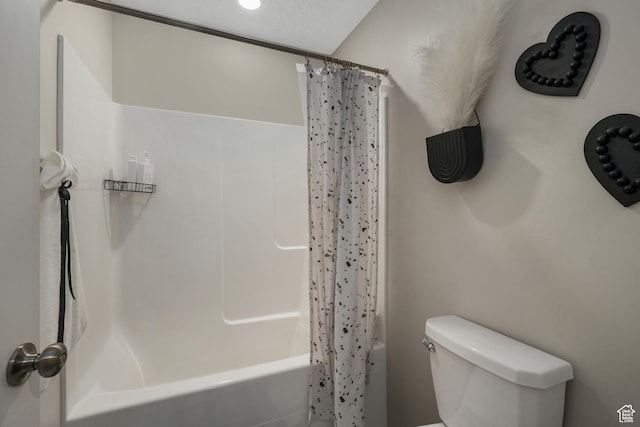 537 W Flora Dr, Saratoga Springs, UT 84045 - bathroom featuring shower / bathtub combination with curtain and toilet