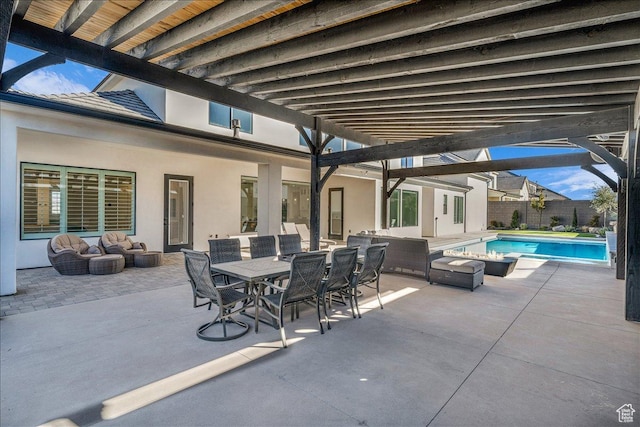 1597 W Belayer Dr, St George, UT 84770 - view of patio / terrace featuring outdoor lounge area and outdoor dining space