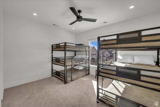 1597 W Belayer Dr, St George, UT 84770 - unfurnished bedroom featuring carpet flooring, recessed lighting, and ceiling fan