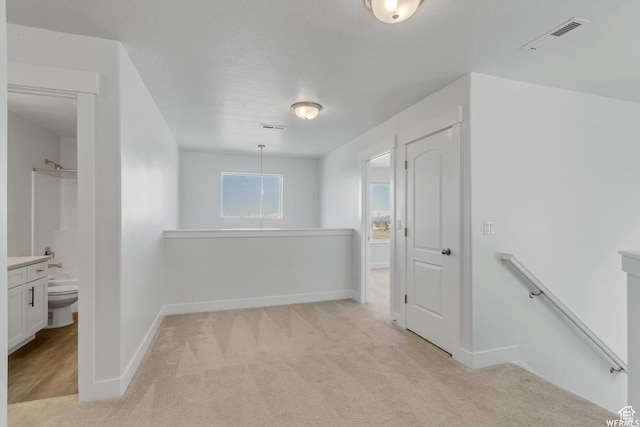 4273 W Watchmen Way, Herriman, UT 84096 - hall featuring an upstairs landing and light carpet
