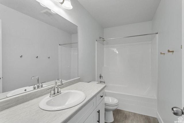 4273 W Watchmen Way, Herriman, UT 84096 - bathroom featuring vanity, wood finished floors, and bathing tub / shower combination