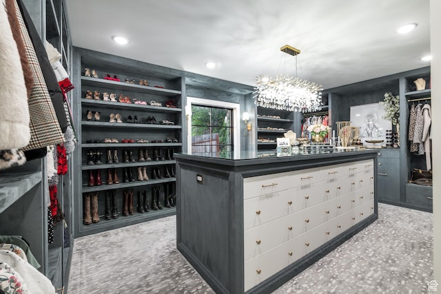 4605 S Ledgemont Dr E, Salt Lake City, UT 84124 - spacious closet with a chandelier