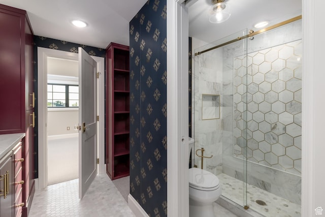 4605 S Ledgemont Dr E, Salt Lake City, UT 84124 - bathroom with a shower stall, vanity, and tile patterned flooring