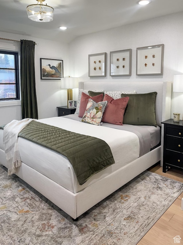 4605 S Ledgemont Dr E, Salt Lake City, UT 84124 - bedroom featuring wood finished floors and recessed lighting