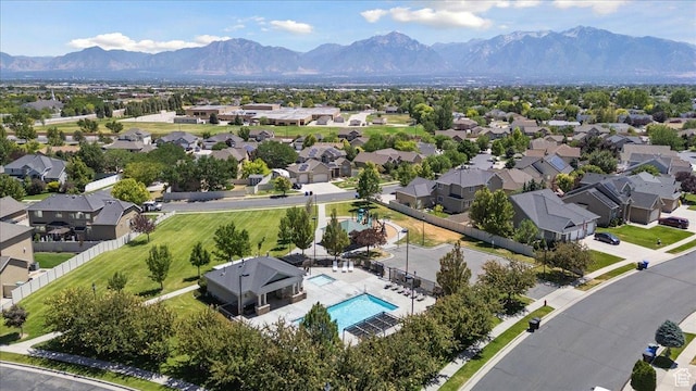 5719 W Boulder Creek Rd, West Jordan, UT 84081 - aerial view of residential area with a mountain backdrop