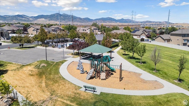 5719 W Boulder Creek Rd, West Jordan, UT 84081 - view of community featuring a residential view, a mountain view, and a yard
