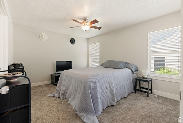 151 E 360 N, Providence, UT 84332 - bedroom with light carpet, ceiling fan, and a textured ceiling