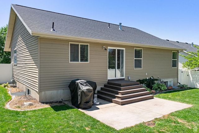 151 E 360 N, Providence, UT 84332 - back of house with roof with shingles and a patio area