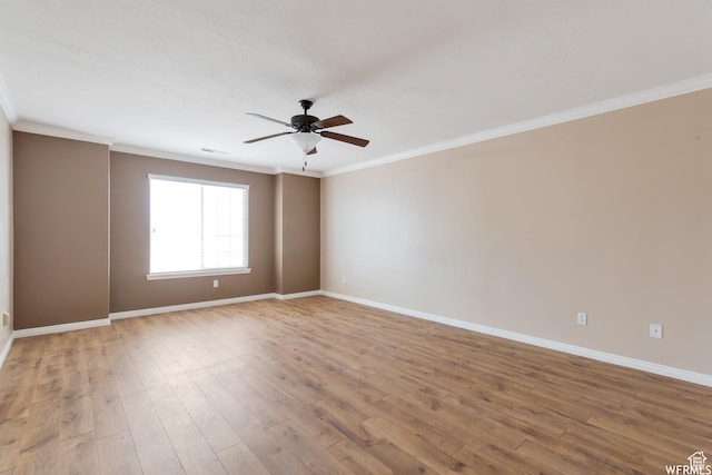 901 S Apple Grove Ln, Pleasant Grove, UT 84062 - spare room featuring a ceiling fan, crown molding, and wood finished floors