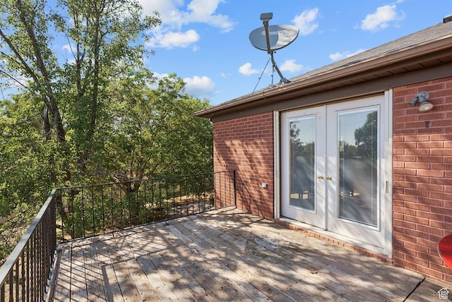 2999 N 300 E, North Ogden, UT 84414 - wooden deck featuring french doors