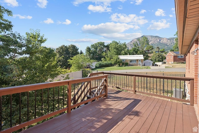 2999 N 300 E, North Ogden, UT 84414 - deck featuring a mountain view