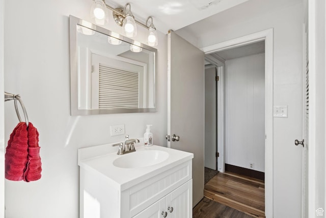 2999 N 300 E, North Ogden, UT 84414 - bathroom featuring vanity and wood finished floors