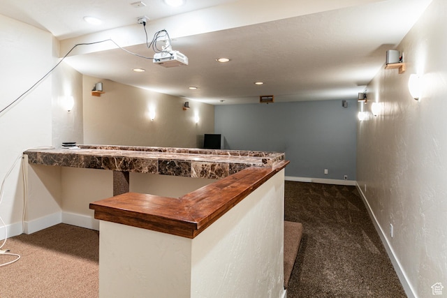2148 E Pinecrest Ln S, Sandy, UT 84092 - home theater featuring carpet floors, a dry bar, and recessed lighting