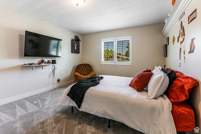 2148 E Pinecrest Ln S, Sandy, UT 84092 - carpeted bedroom featuring baseboards and a textured ceiling