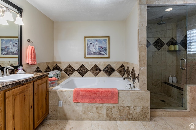 2148 E Pinecrest Ln S, Sandy, UT 84092 - bathroom featuring a shower stall, vanity, and a bath