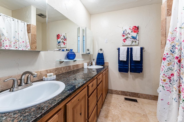 2148 E Pinecrest Ln S, Sandy, UT 84092 - bathroom with double vanity and a shower with curtain