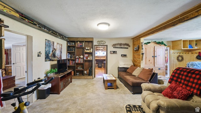 180 N State St, Sigurd, UT 84657 - living room with a textured ceiling and light carpet